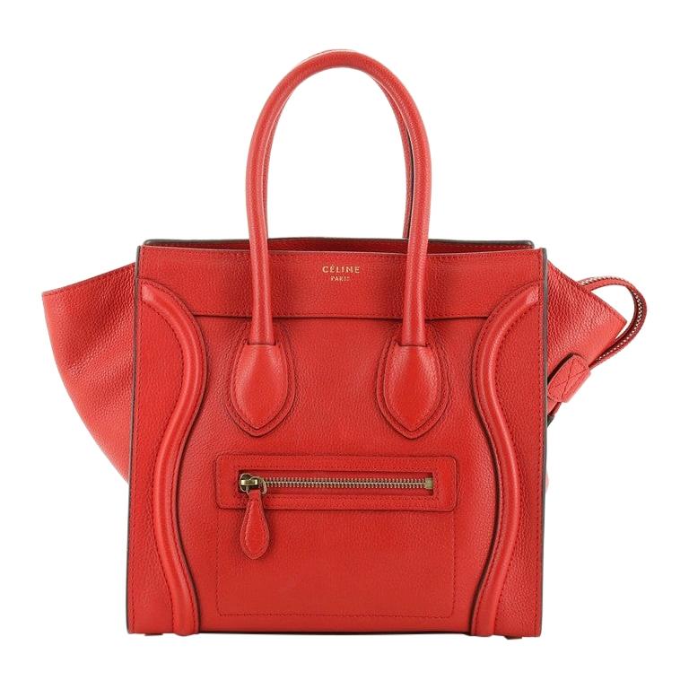 Celine Luggage Bag Grainy Leather Micro