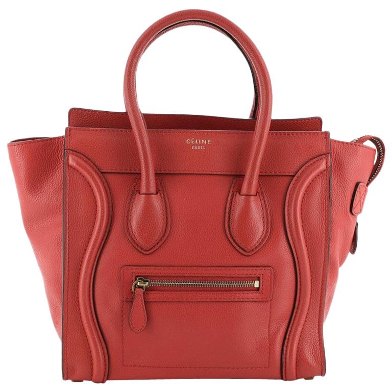 Celine Luggage Bag Grainy Leather Micro