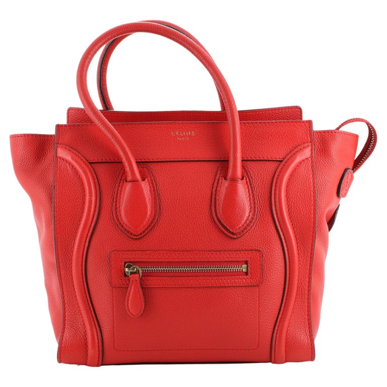 Celine Luggage Bag Grainy Leather Micro at 1stDibs