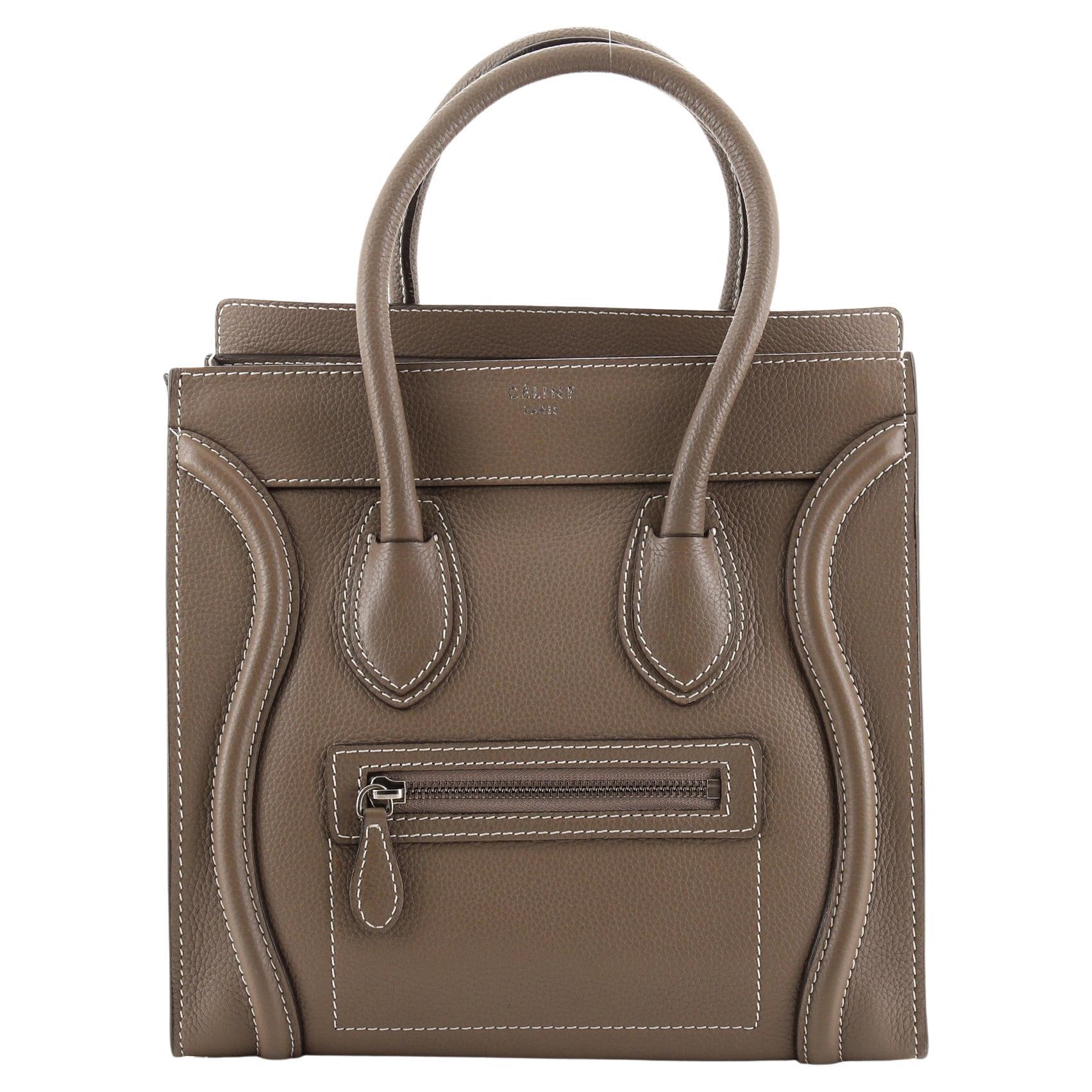 Celine Luggage Bag Grainy Leather Micro