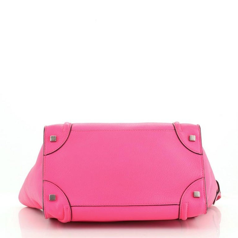 Celine Luggage Bag Grainy Leather Mini For Sale at 1stdibs
