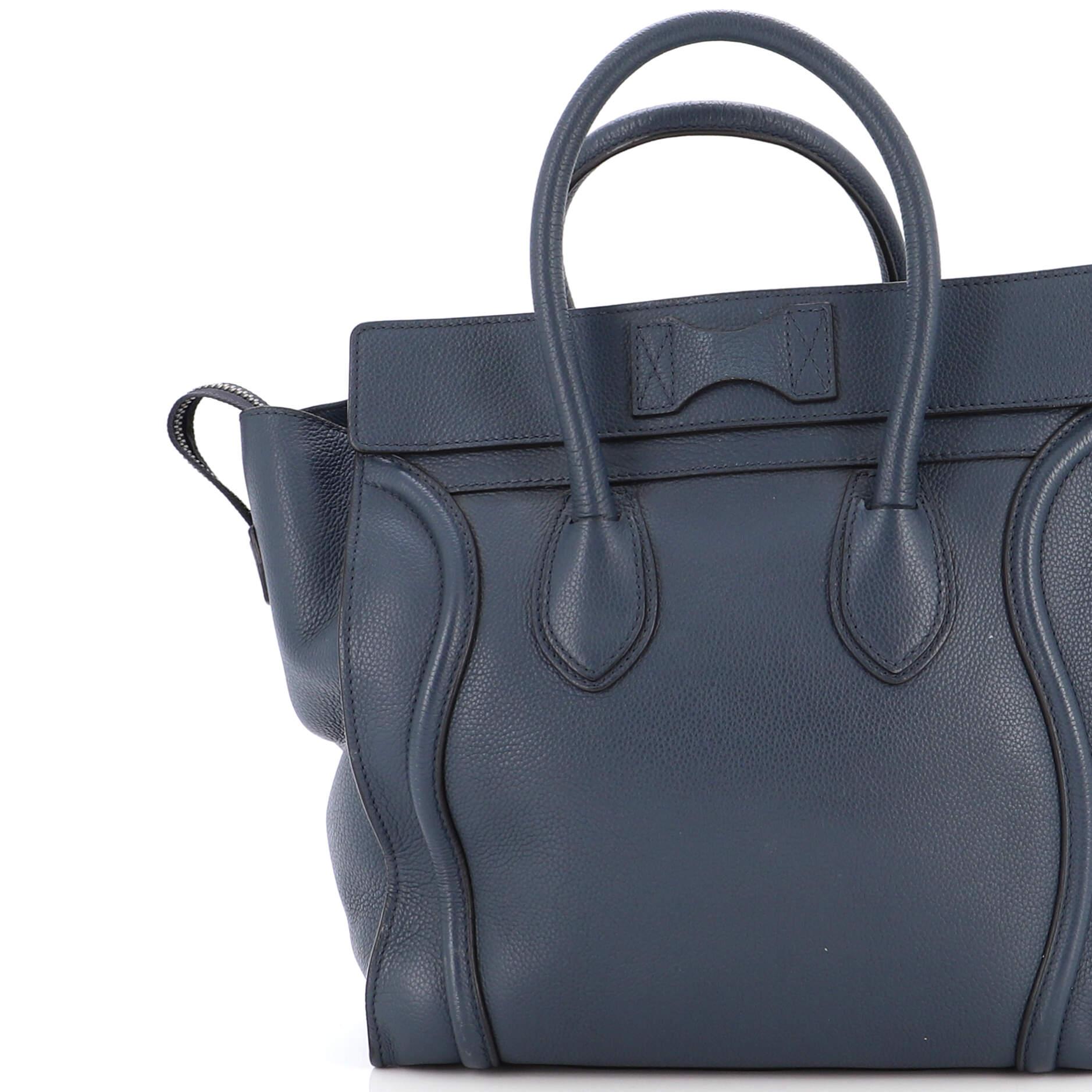 Celine luggage blue on sale