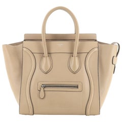Used Celine Luggage Bag Grainy Leather Mini