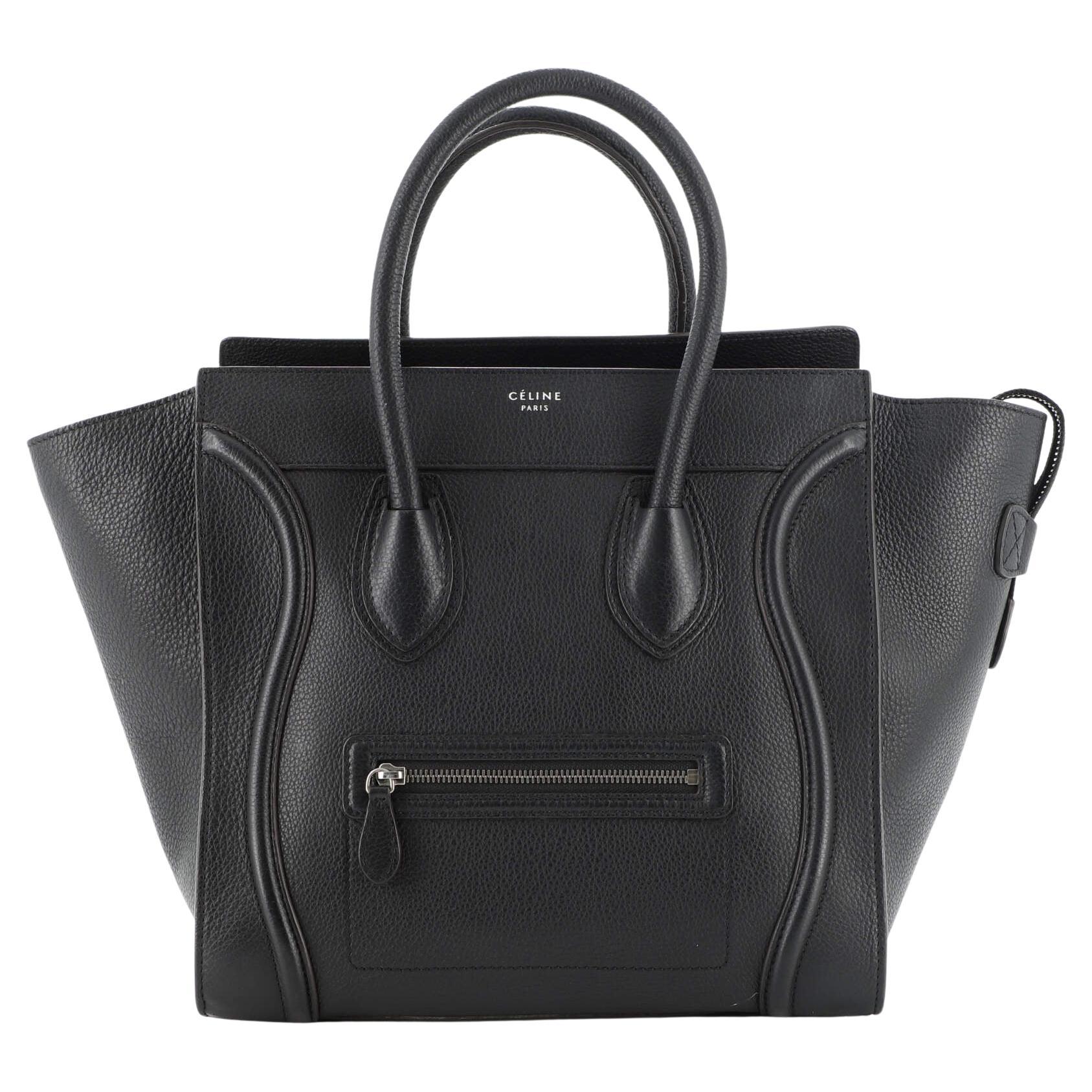Celine Bicolor Luggage Bag Nubuck Micro at 1stDibs