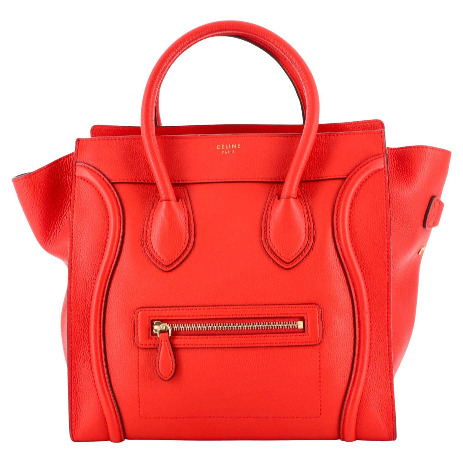 Celine Luggage Bag Grainy Leather Mini