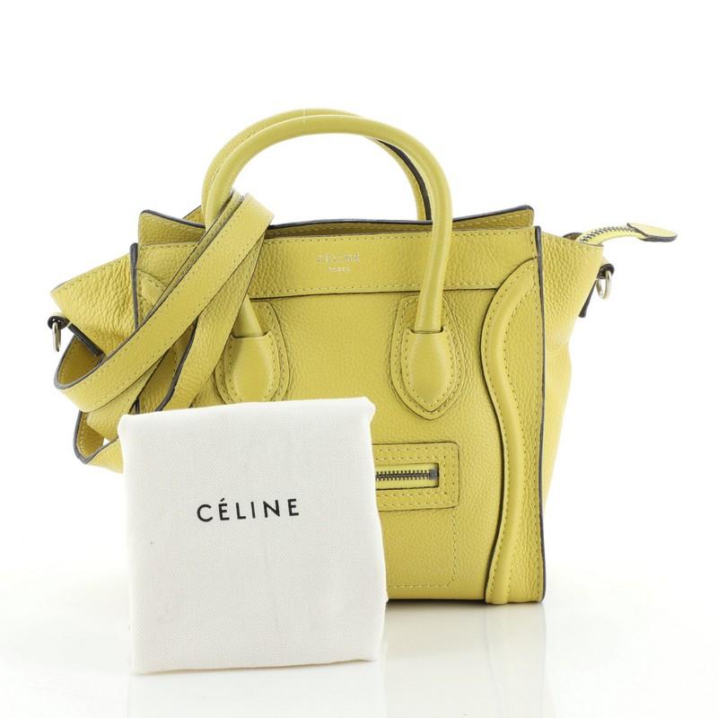 celine nano luggage yellow