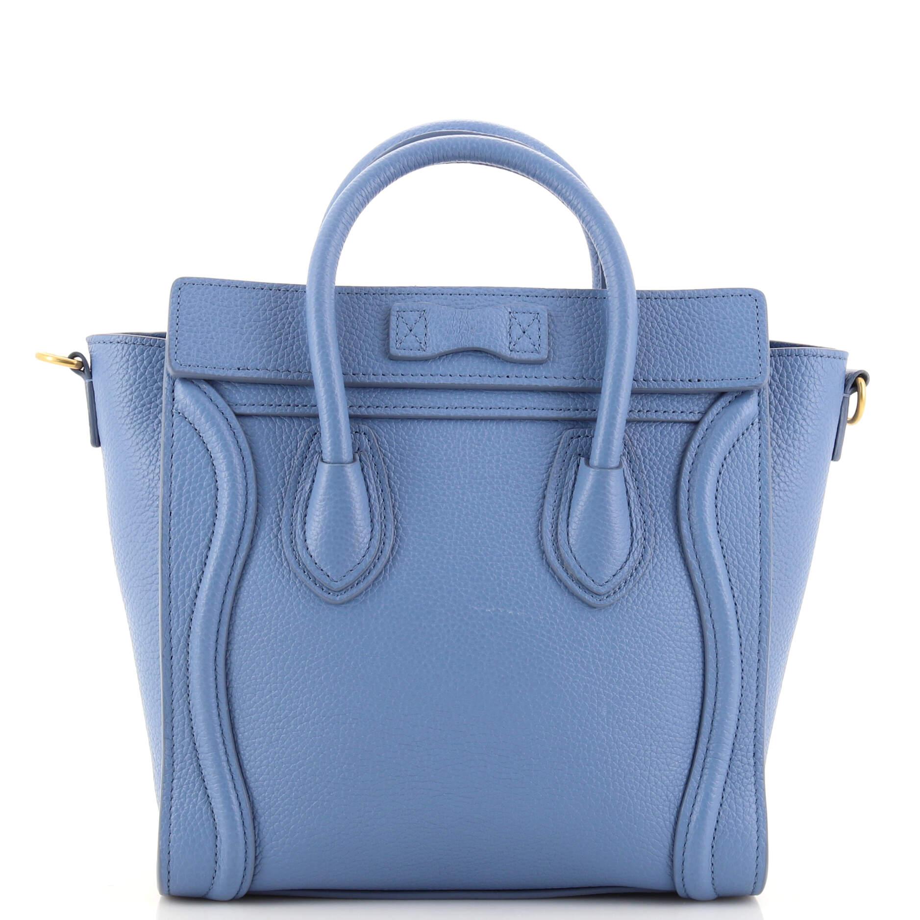 Celine - Sac à bagages en cuir grainé Nano Bon état à NY, NY
