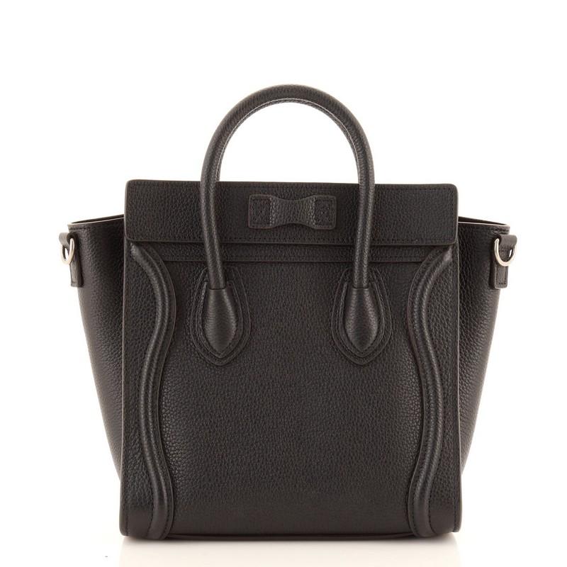 Celine Luggage Bag Grainy Leather Nano In Good Condition In NY, NY