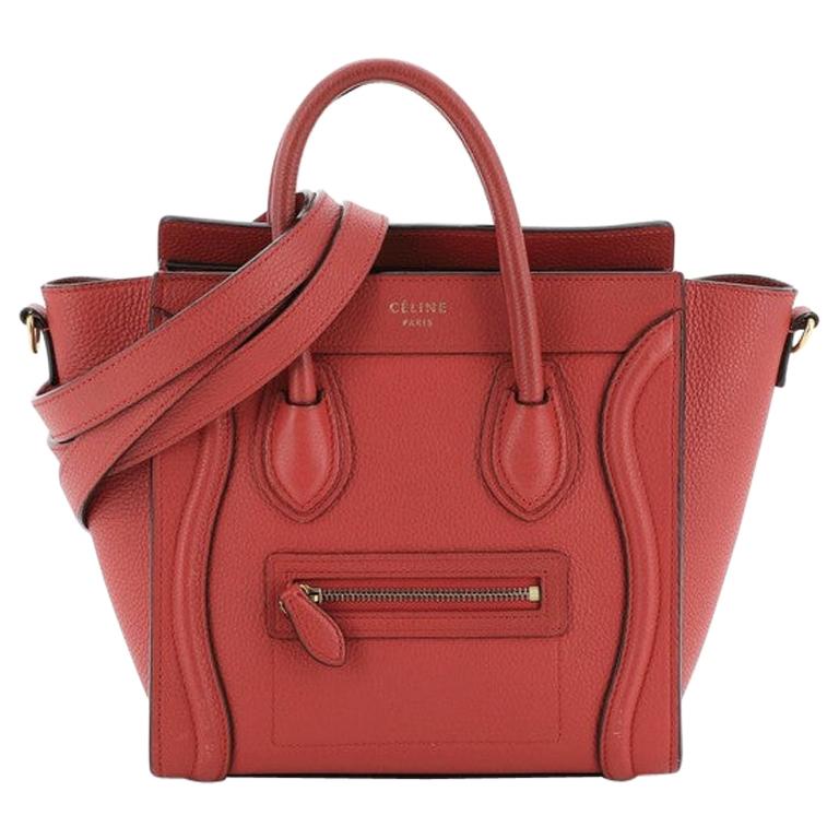 Celine Luggage Bag Grainy Leather Nano