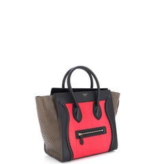 Celine Luggage Bag Python and Leather Mini