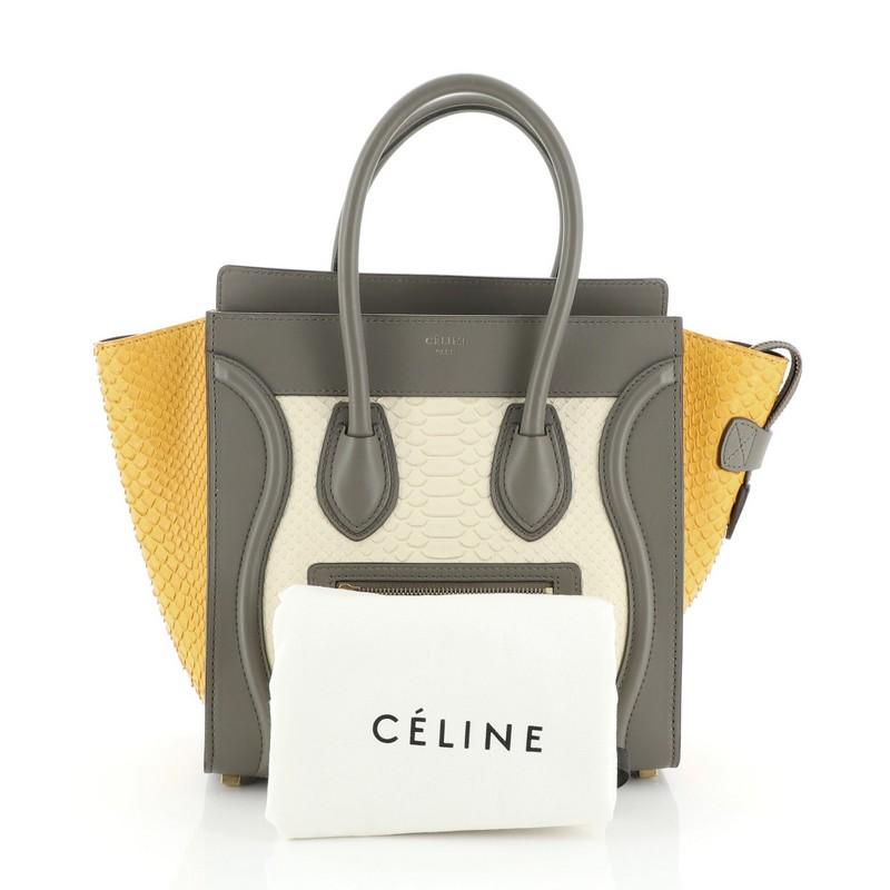 celine luggage python