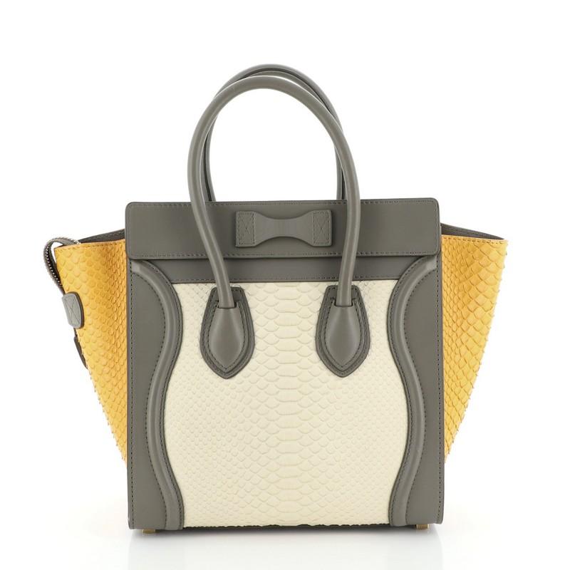 Celine Luggage Bag Python Micro In Good Condition In NY, NY