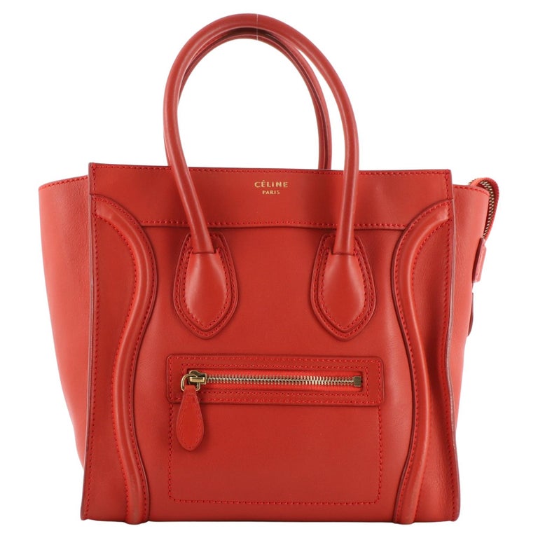 Celine Luggage Bag Smooth Leather Micro at 1stDibs
