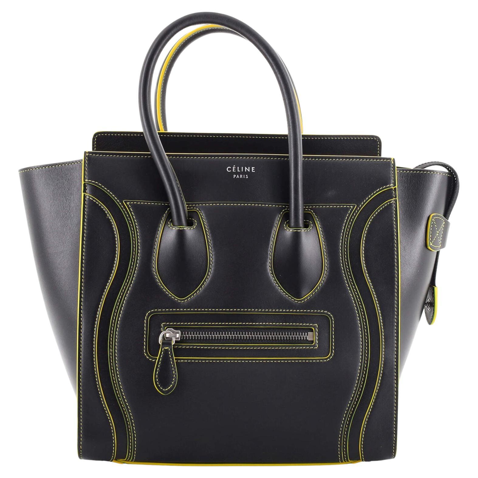 Celine Luggage Bag Smooth Leather Nano at 1stDibs