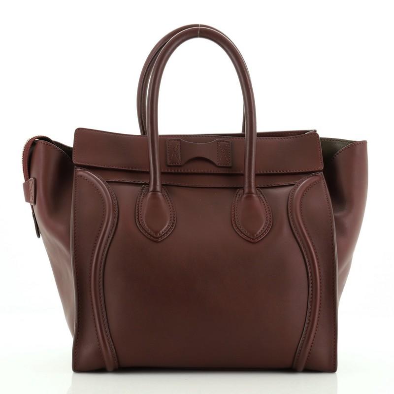  Celine Luggage Bag Smooth Leather Mini In Good Condition In NY, NY
