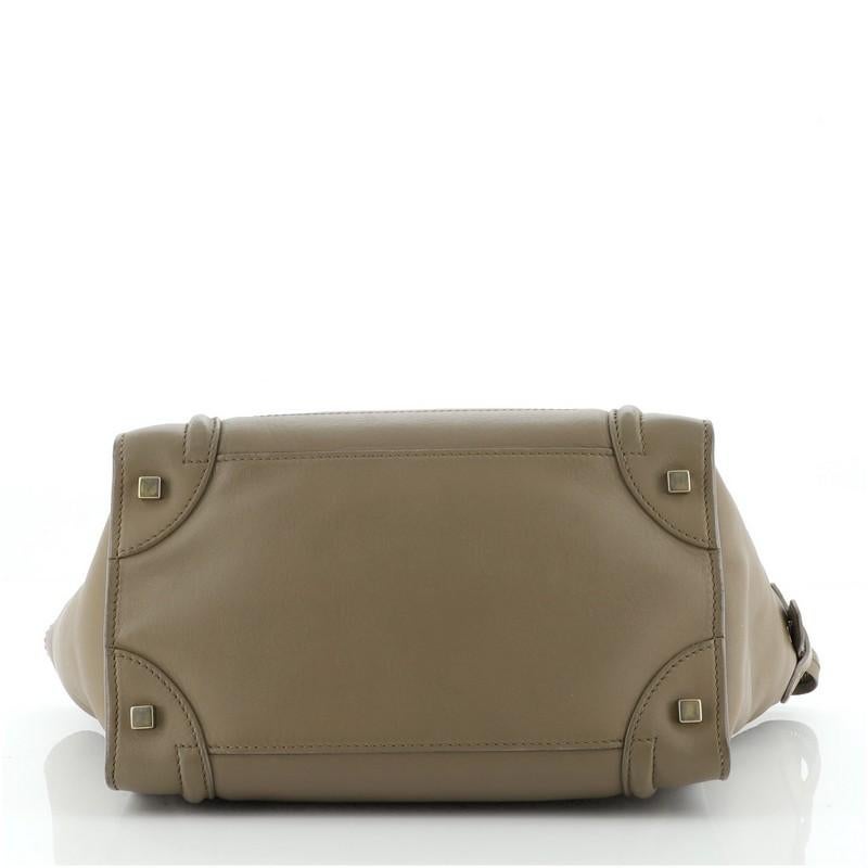Brown Celine Luggage Bag Smooth Leather Mini