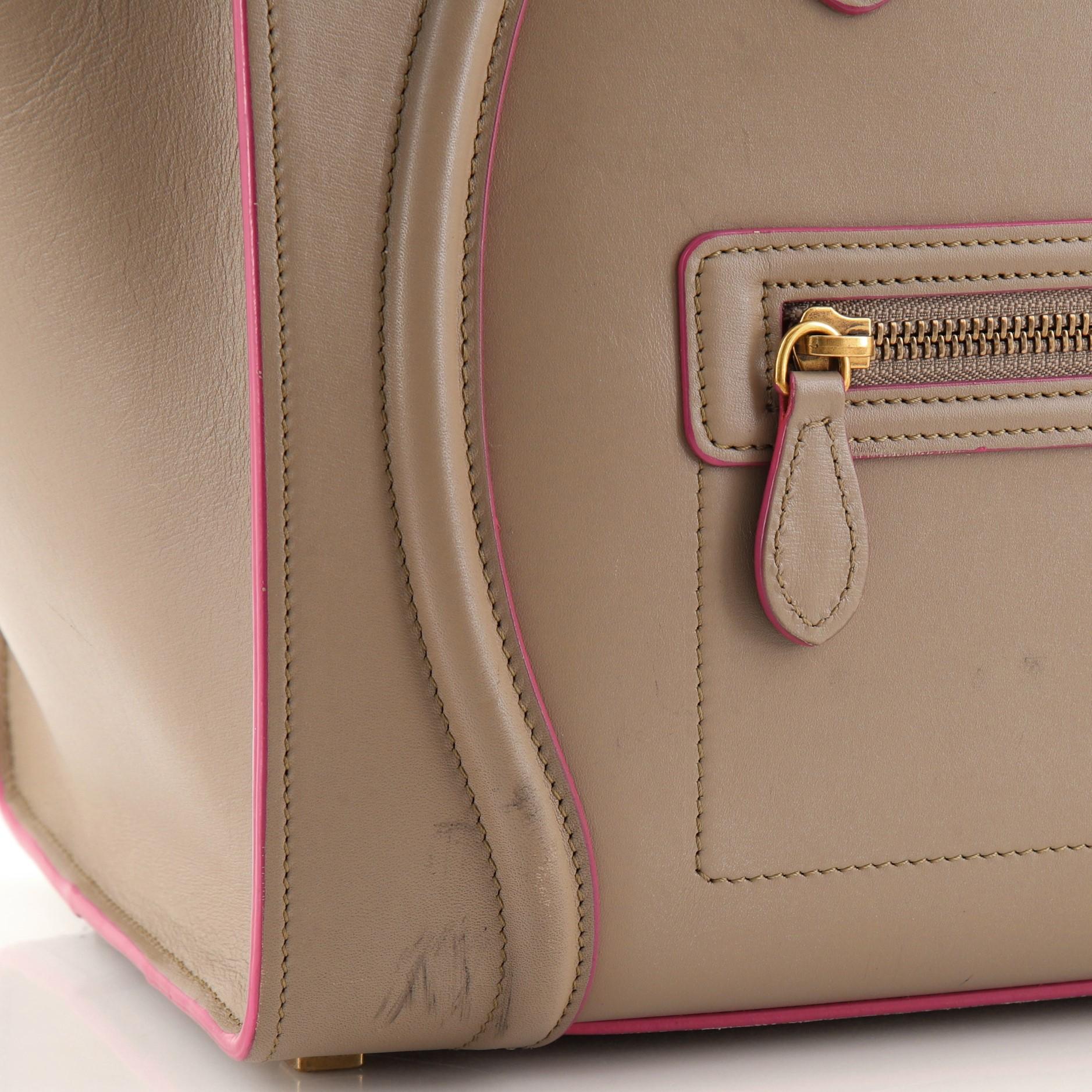Celine Luggage Bag Smooth Leather Mini 1