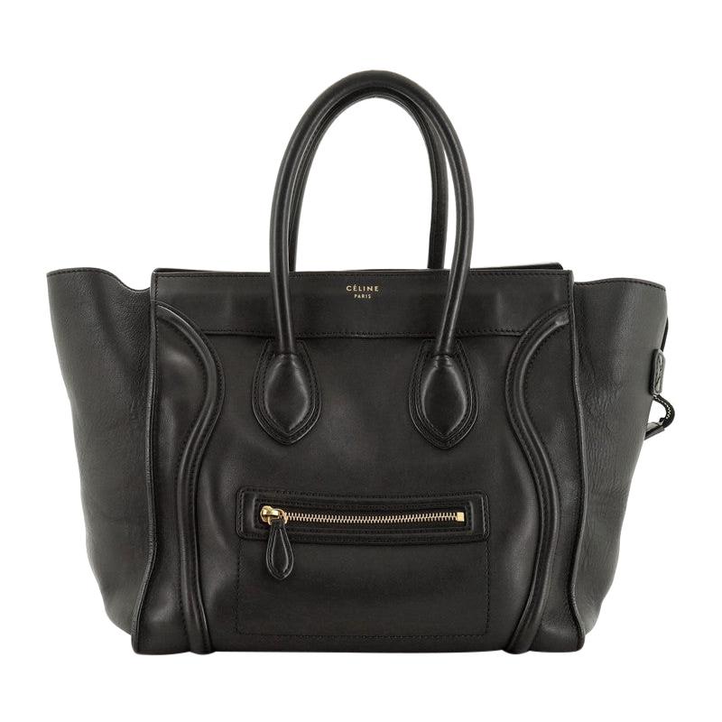 Celine Luggage Bag Smooth Leather Mini at 1stDibs