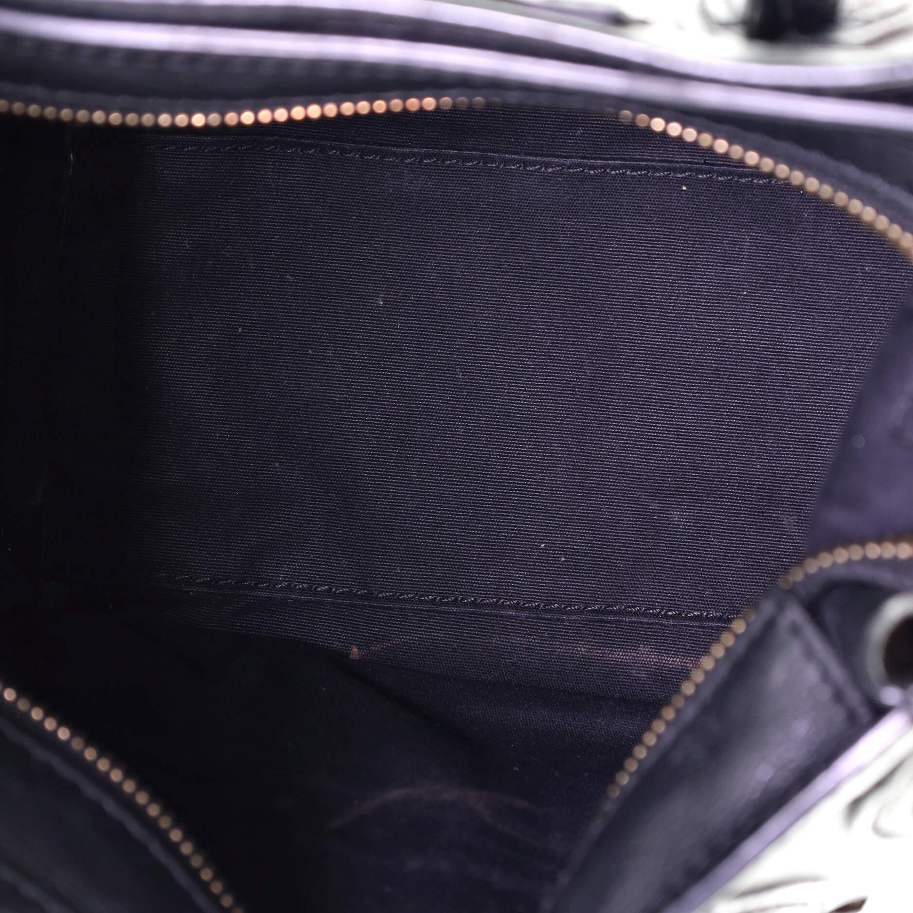 nano luggage bag in smooth calfskin black