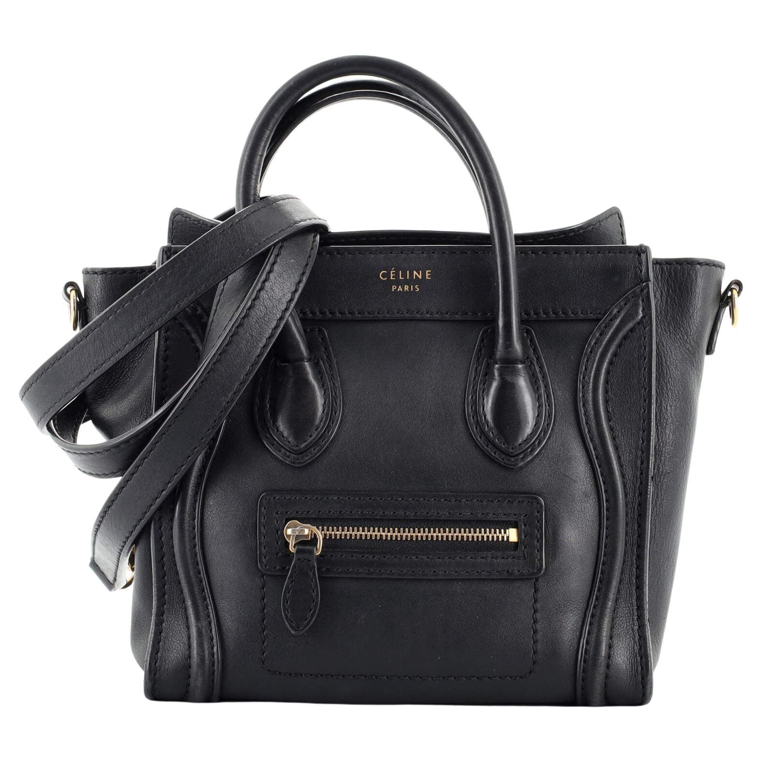 Celine Luggage Bag Smooth Leather Nano