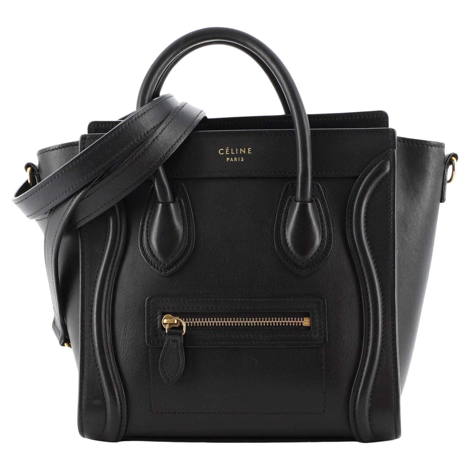 Celine Folco Messenger Bag Embroidered Canvas at 1stDibs