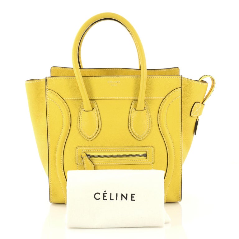 Celine Luggage Handbag Grainy Leather Micro at 1stDibs