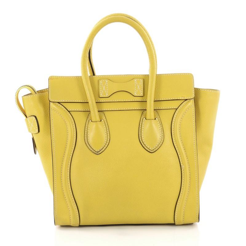 Celine Luggage Handbag Grainy Leather Micro im Zustand „Gut“ in NY, NY