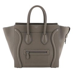 Used Celine Luggage Handbag Grainy Leather Mini