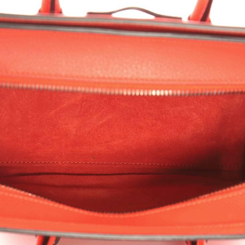 Celine Luggage Handbag Grainy Leather Nano 1