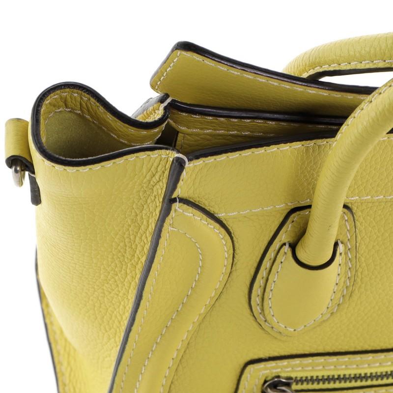 Celine Luggage Handbag Grainy Leather Nano  2