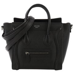 Celine Luggage Handbag Grainy Leather Nano