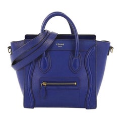 Celine Luggage Handbag Grainy Leather Nano