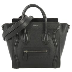 Celine Luggage Handbag Grainy Leather Nano