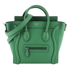 Celine Luggage Handbag Grainy Leather Nano