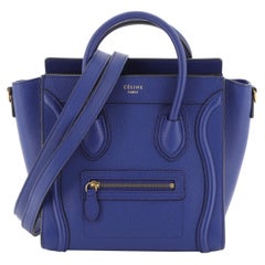 Used Celine Luggage Handbag Grainy Leather Nano