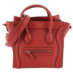 Celine Luggage Handbag Grainy Leather Nano