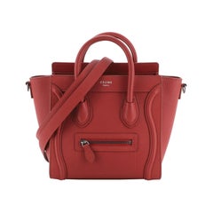 Celine Luggage Handbag Grainy Leather Nano
