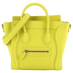 Celine Luggage Handbag Grainy Leather Nano