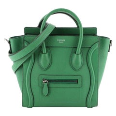Celine Luggage Handbag Grainy Leather Nano