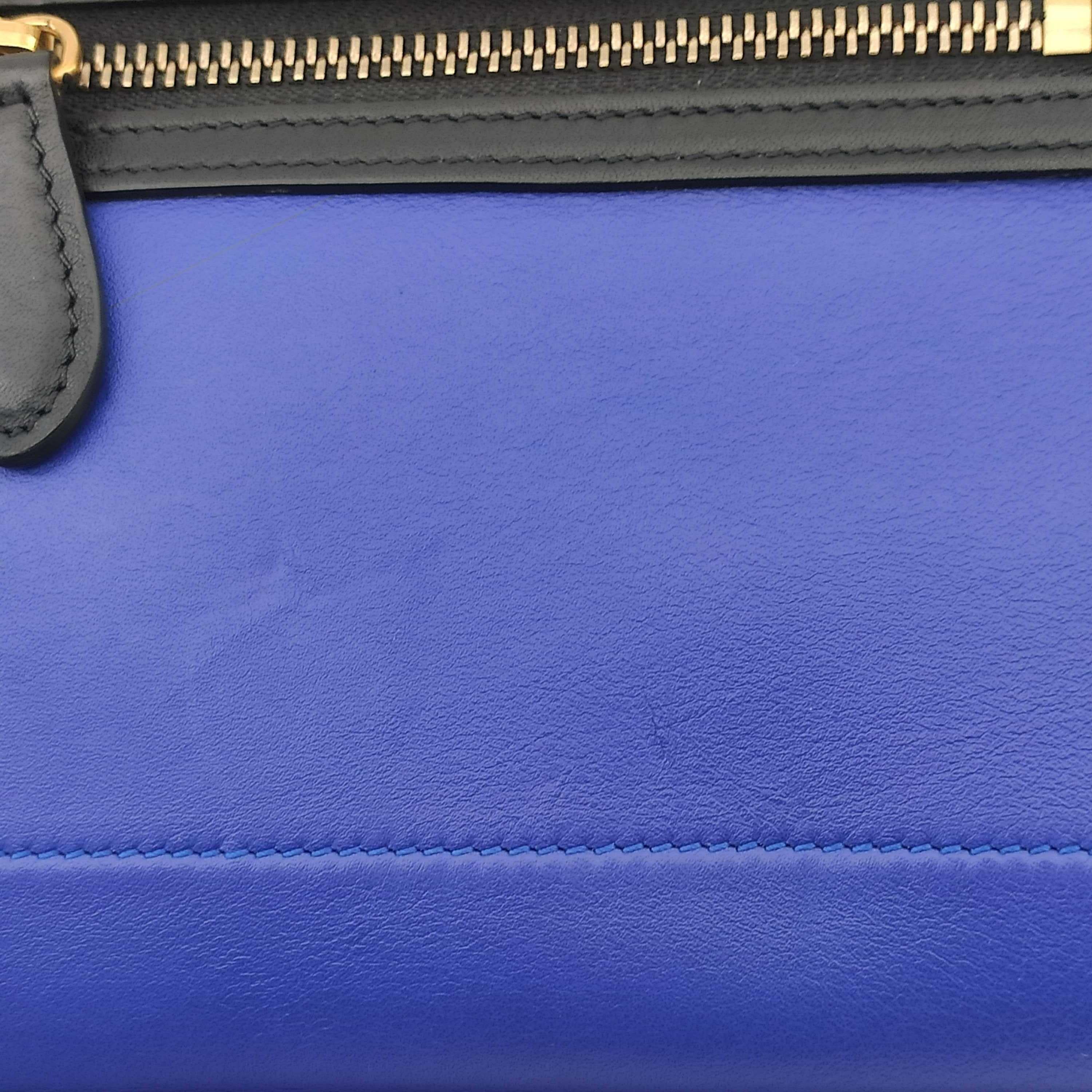 CÉLINE luggage Handbag in Blue Leather 3