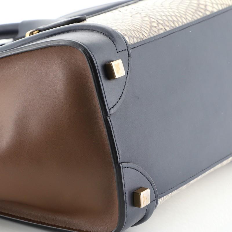 Celine Luggage Handbag Python and Leather Micro 2