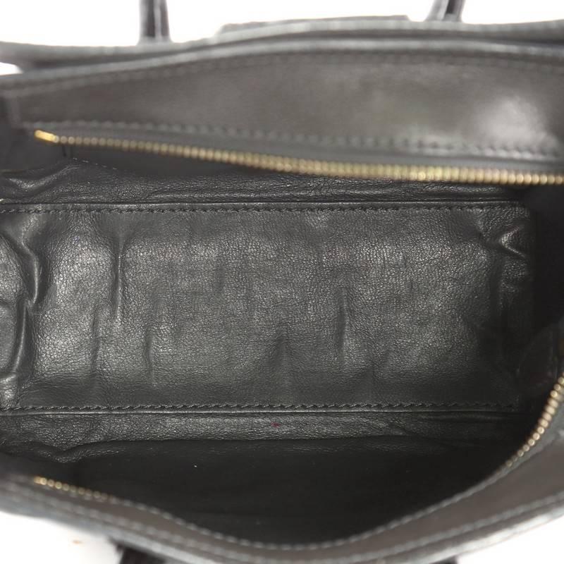 Celine Luggage Handbag Python and Leather Nano 4