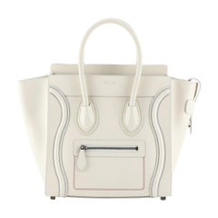 Celine Luggage Handbag Smooth Leather Micro