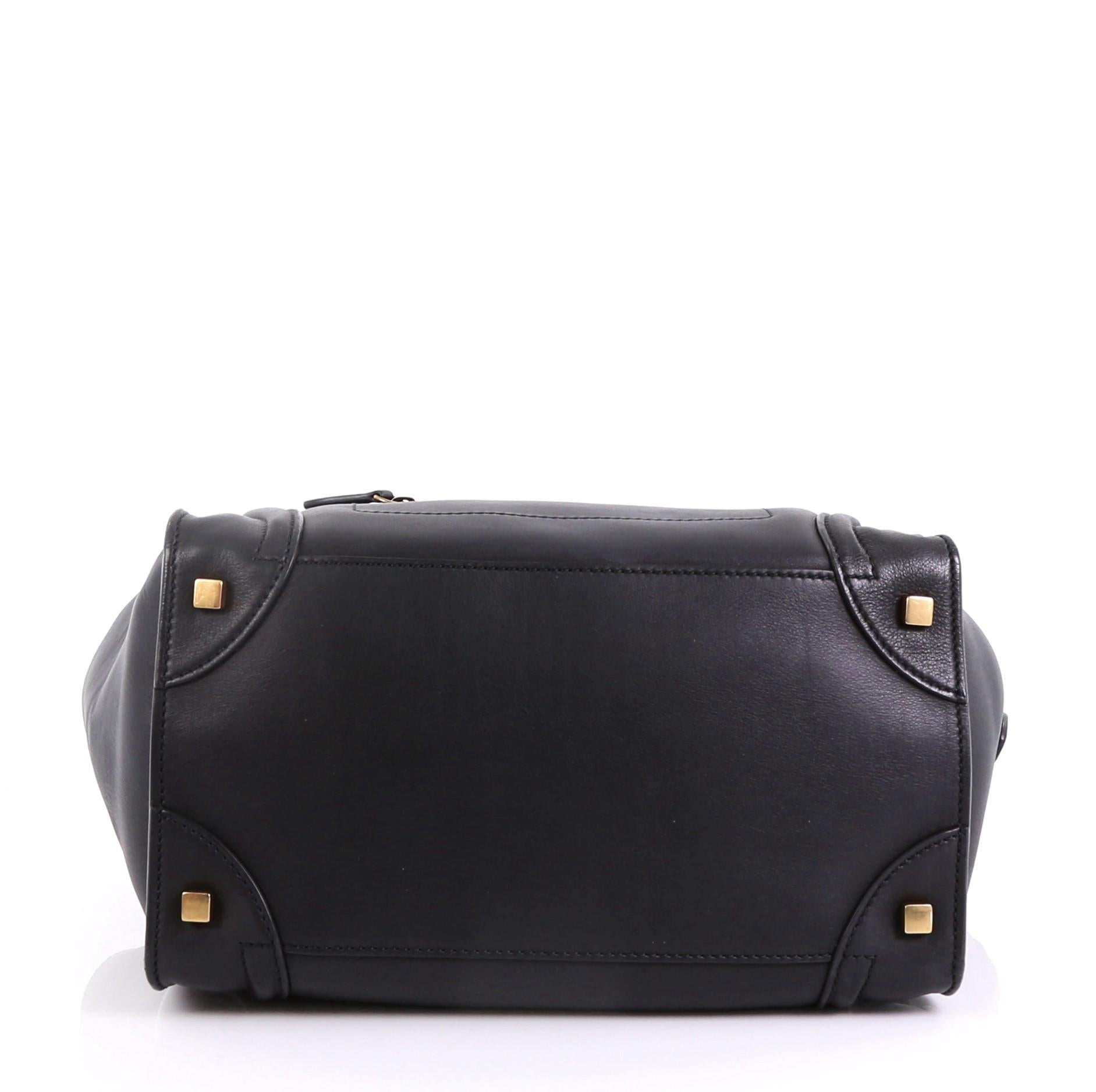 Women's Celine Luggage Handbag Smooth Leather Mini