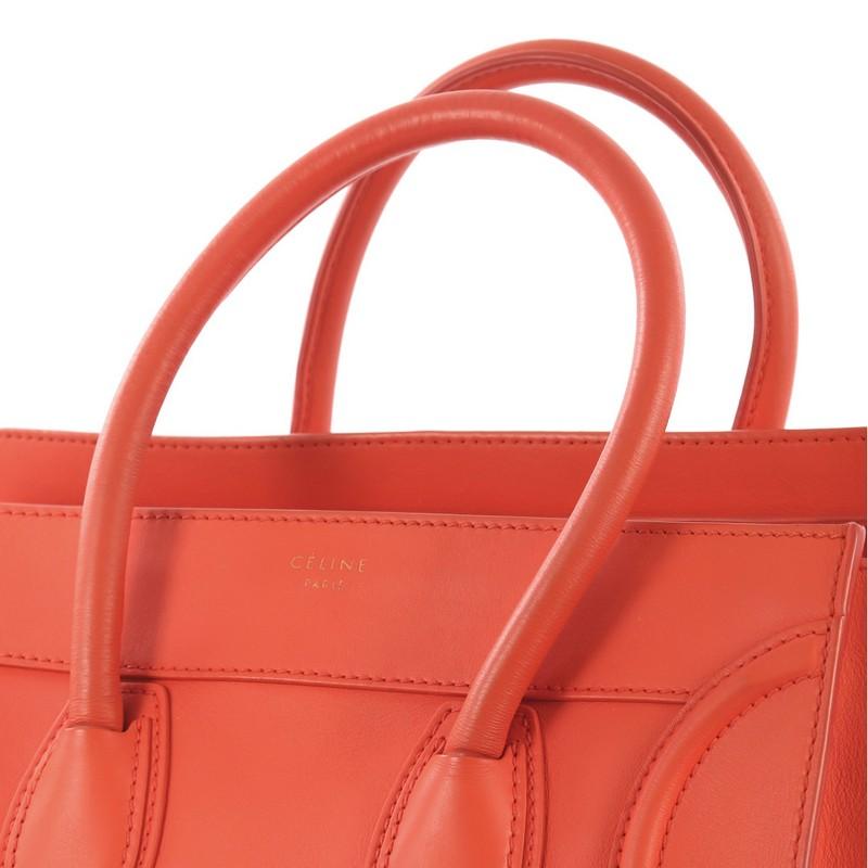 Celine Luggage Handbag Smooth Leather Mini 3