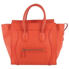 Celine Luggage Handbag Smooth Leather Mini