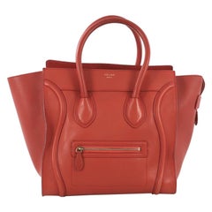 Celine Luggage Handbag Smooth Leather Mini