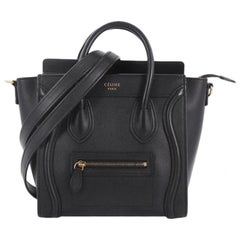 Celine Luggage Handbag Smooth Leather Nano
