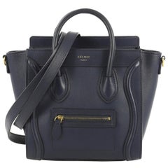 Celine Luggage Handbag Smooth Leather Nano