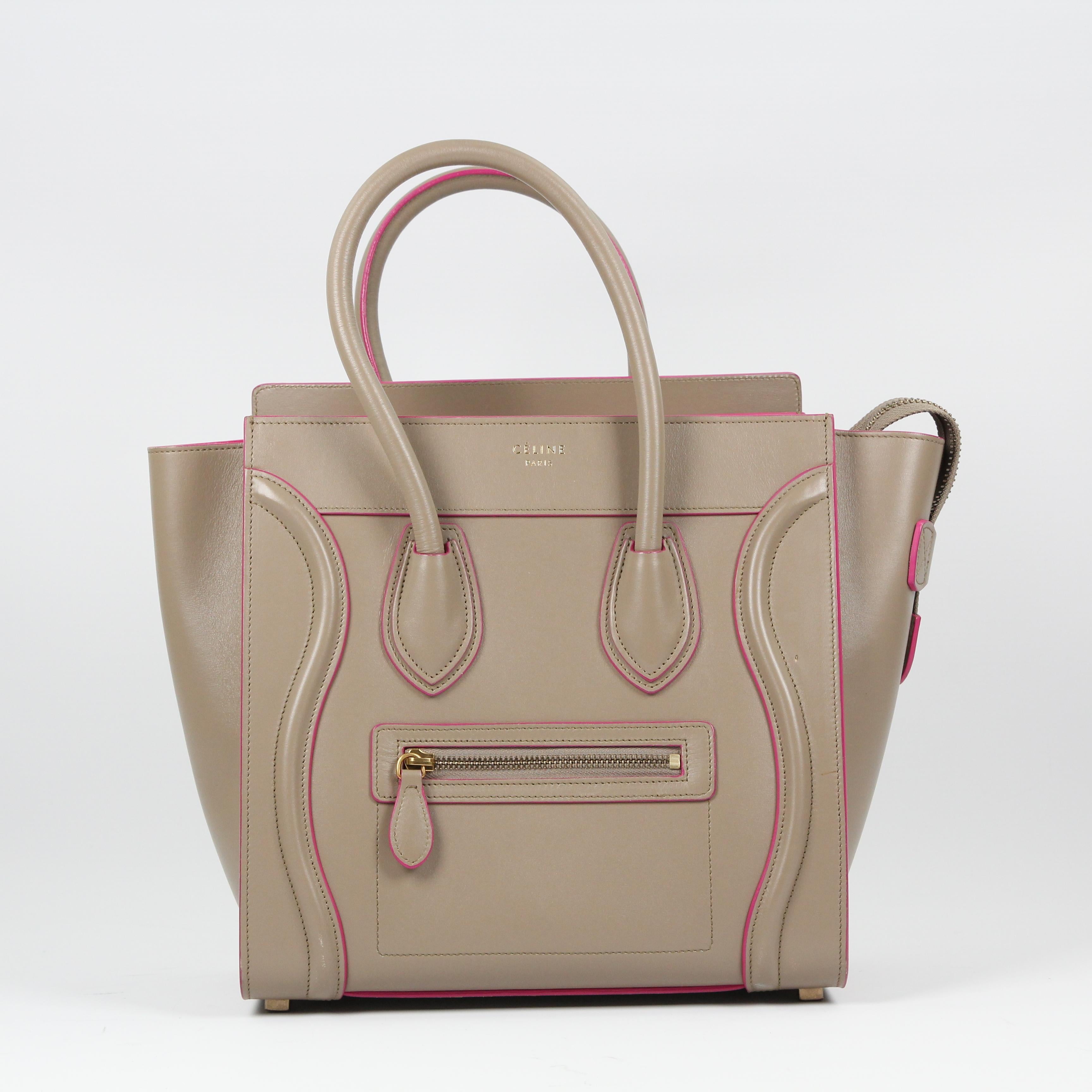 Celine Luggage leather handbag For Sale 11
